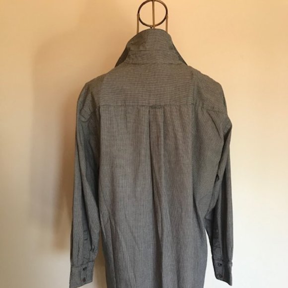 Black and white check cotton tunic shirt - Picture 3 of 13